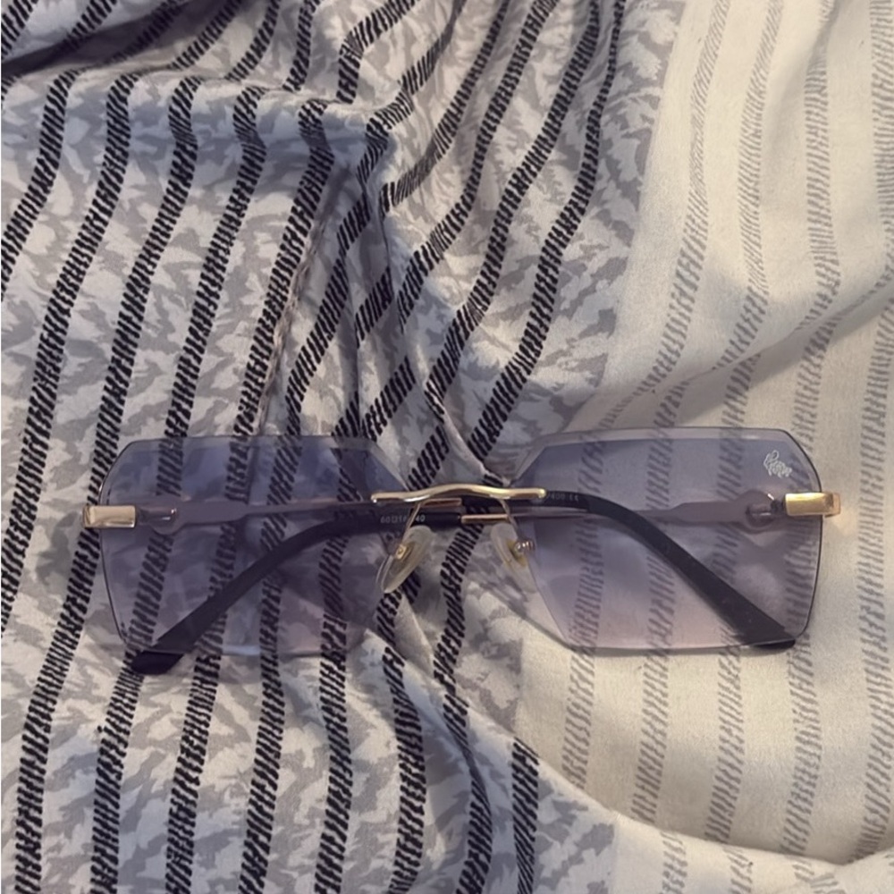 Stylish Gold and Purple Sunglasses